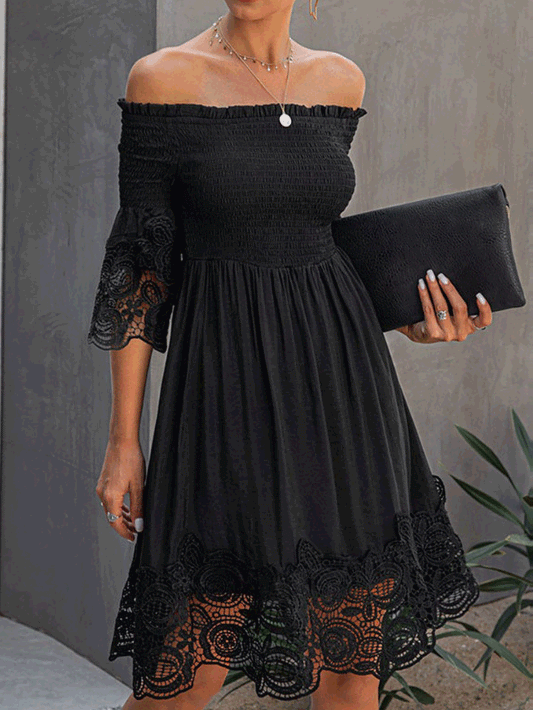 Dresses One-Shoulder Bare Back Lace Dress for Women