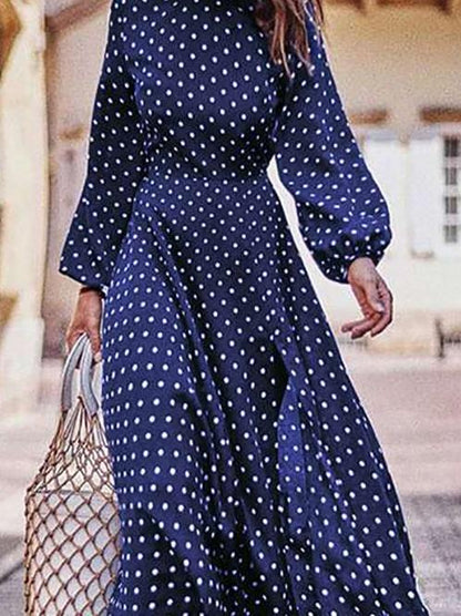 Women's Dresses Polka Dot Slim Long Sleeve Dress - LuckyFash™