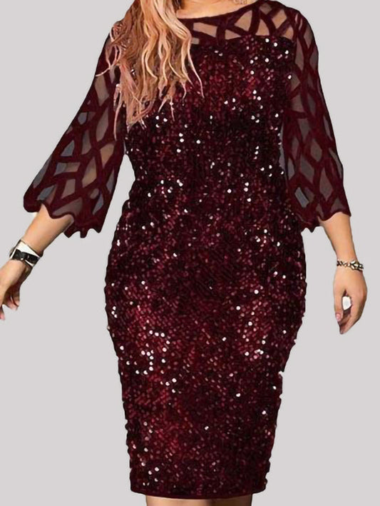 Women's Equined See-Through Dress - LuckyFash™