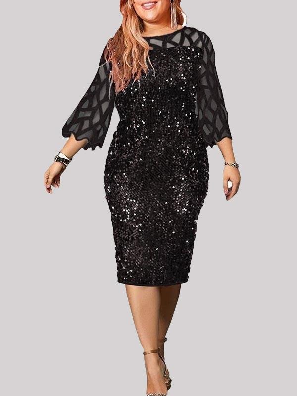 Women's Equined See-Through Dress - LuckyFash™