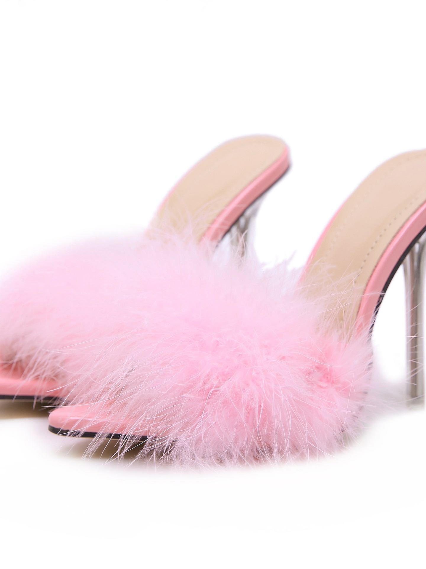 Women's Fabulicious Poise 501f Marabou Slide Shoe - LuckyFash™