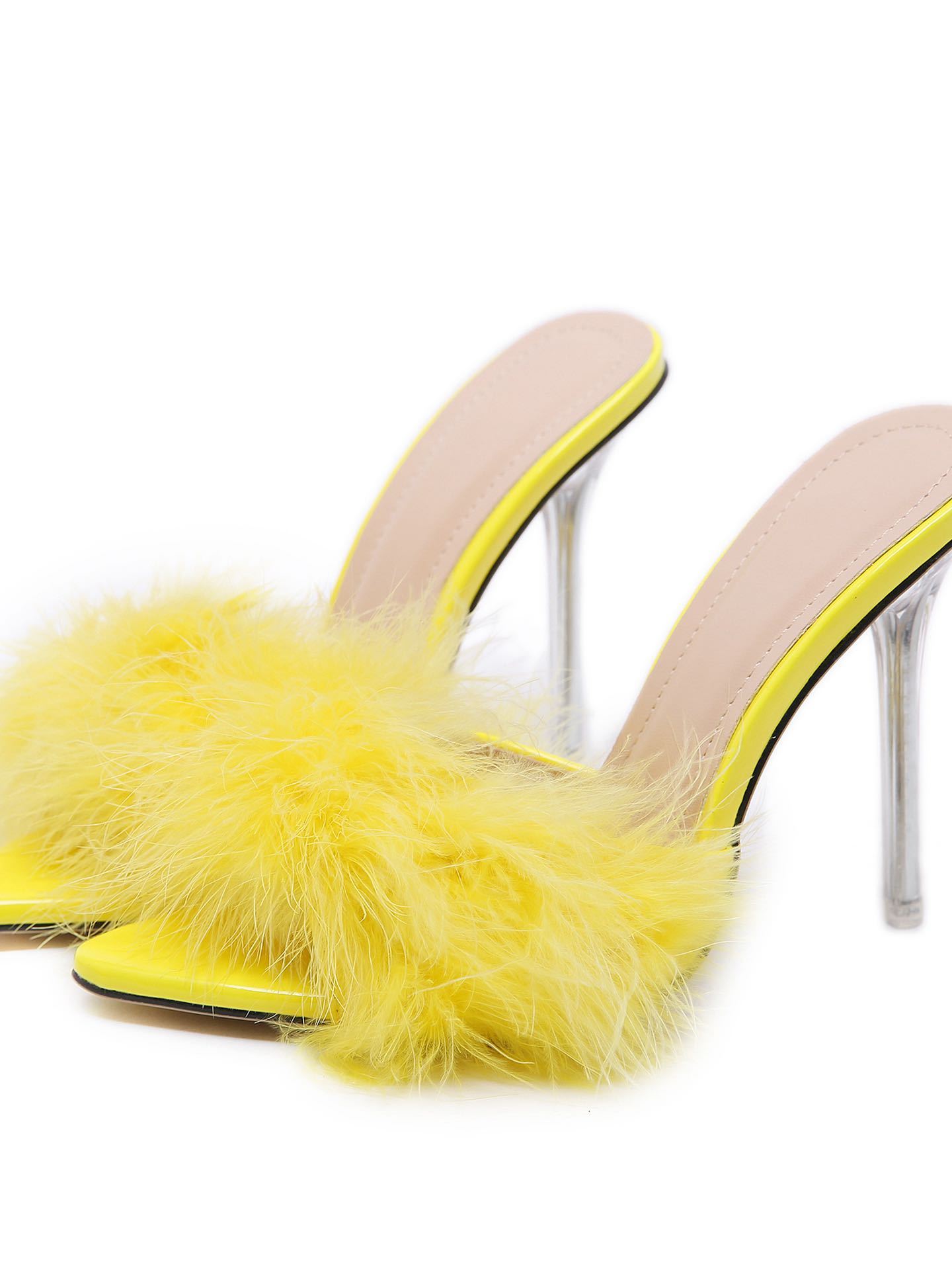 Fabulicious Poise 501f Marabou Slide Shoe for Women