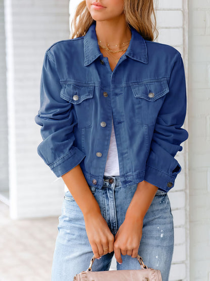 Pocket Long Sleeve Denim Jacket