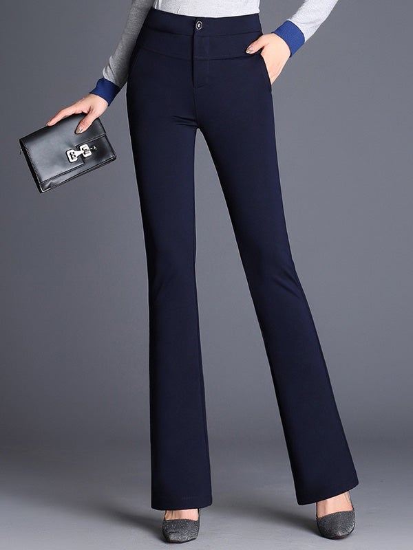 Women's Pants Straight Stretch Casual Flared Trousers - LuckyFash™