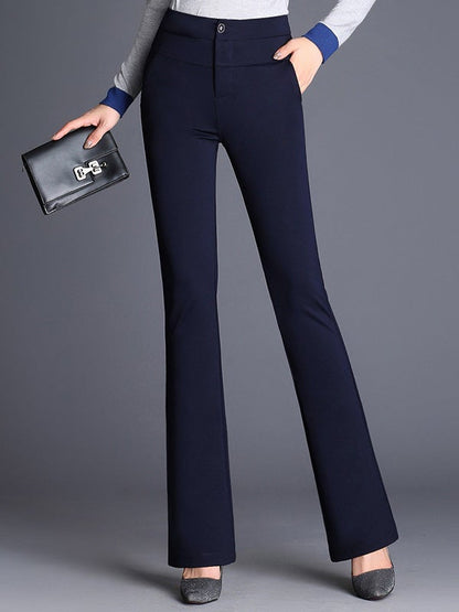 Pants Straight Stretch Casual Flared Trousers for Women