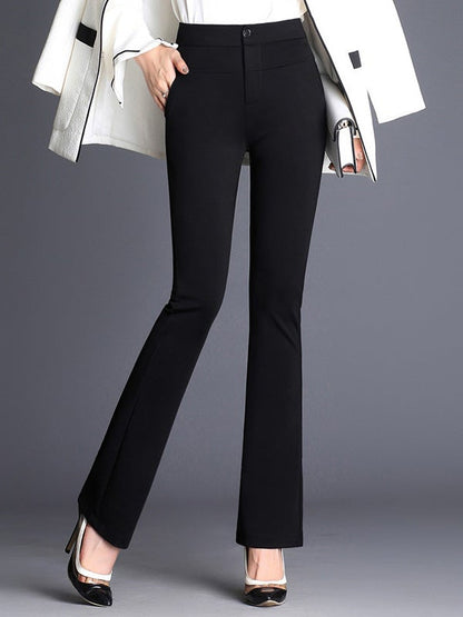 Women's Pants Straight Stretch Casual Flared Trousers - LuckyFash™