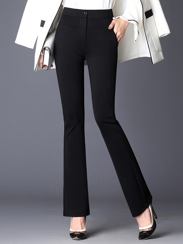 Women's Pants Straight Stretch Casual Flared Trousers - LuckyFash™