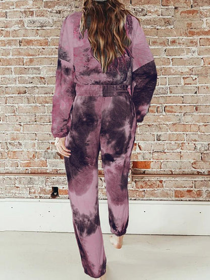 Women's Sets Casual Tie-Dye Long Sleeve Sports Two-Piece Suit - LuckyFash™