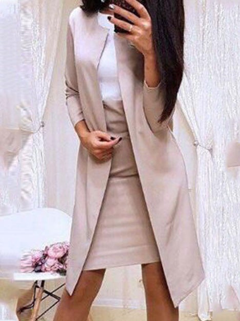 Women's Sets Solid Coat Skirt Professional Two-Piece Suit - LuckyFash™