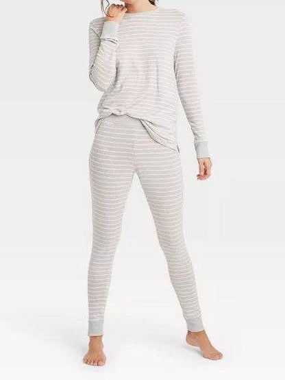 Women's Striped Cozy Long Sleeve Pajama Set - LuckyFash™