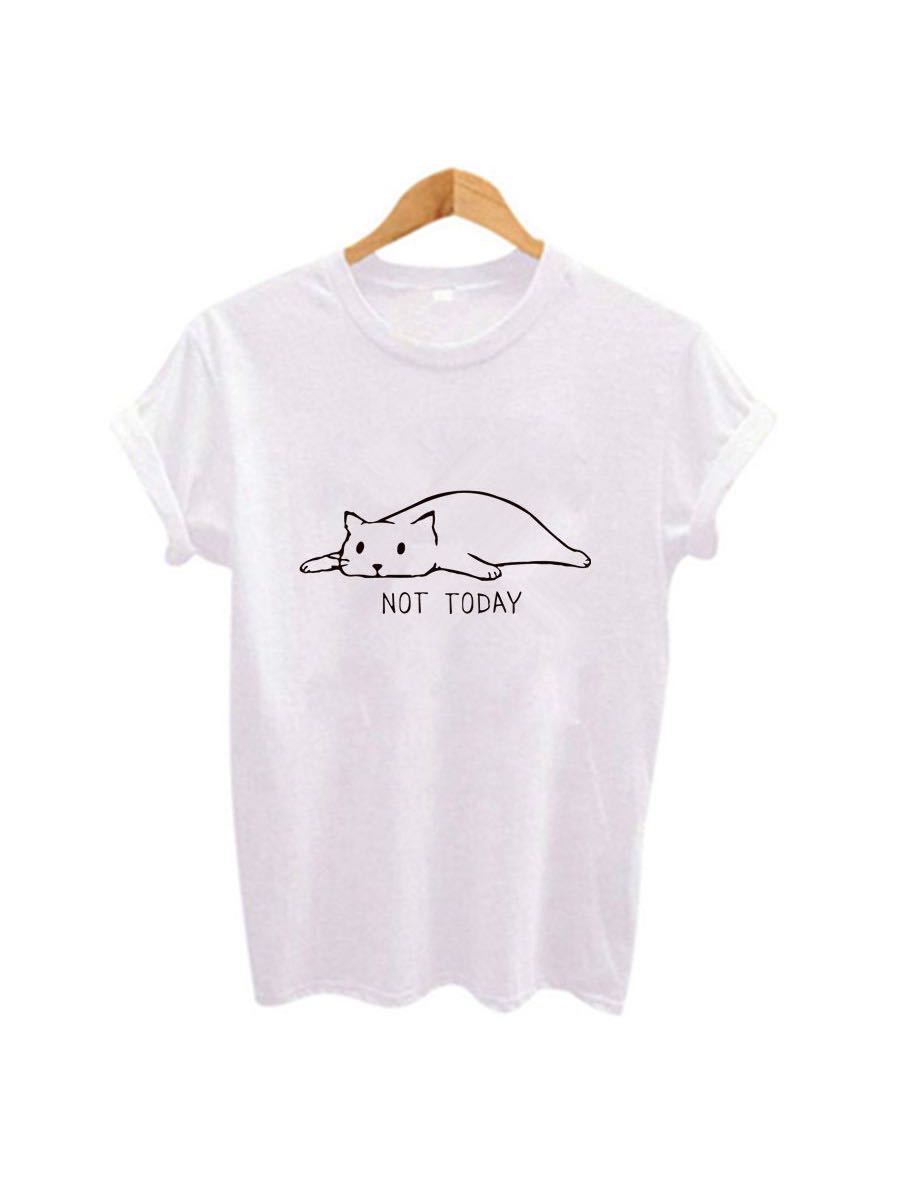 Women's Stylish Lazy Cat Print Comfort T-Shirt - LuckyFash™