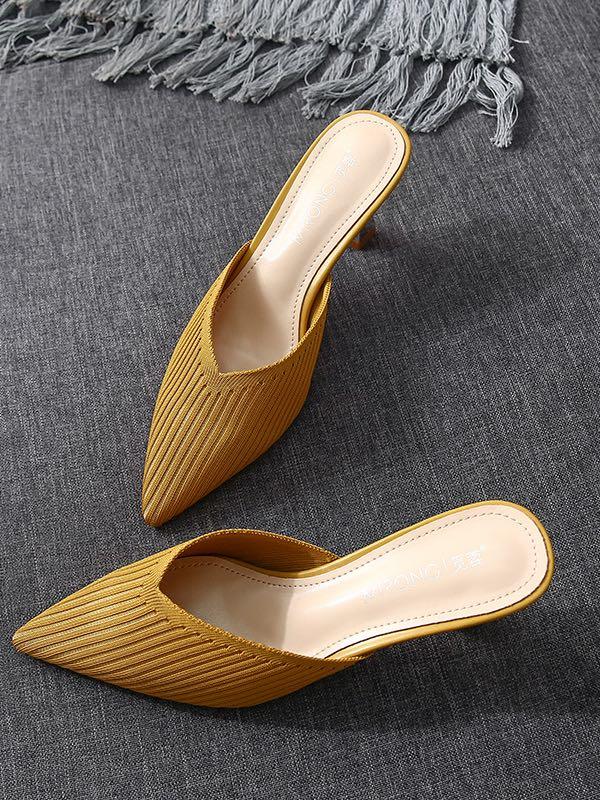 Women's Summer Chic Knit Slip-On Stiletto - LuckyFash™