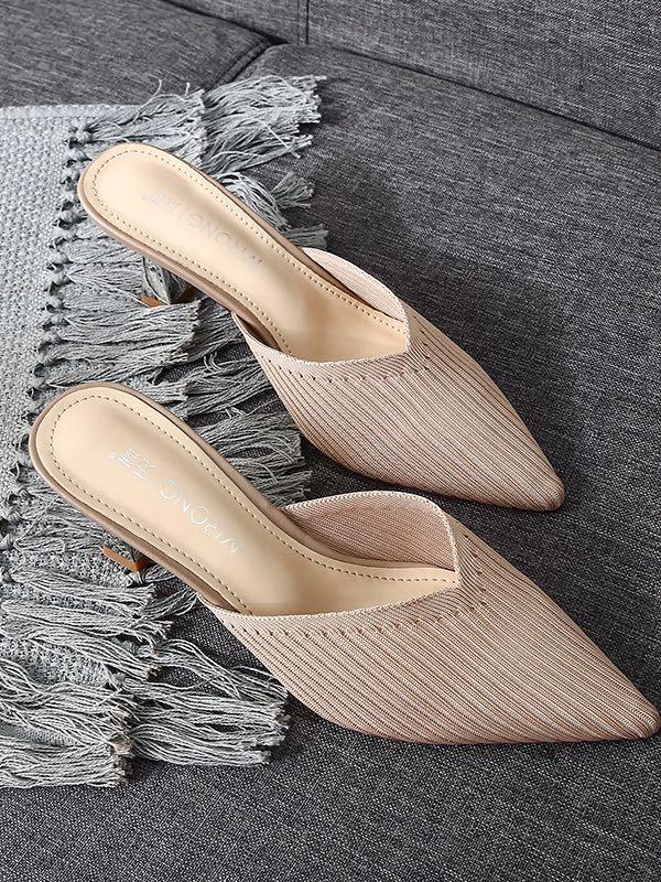 Women's Summer Chic Knit Slip-On Stiletto - LuckyFash™