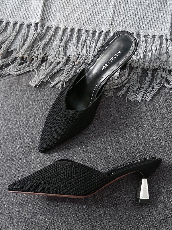 Women's Summer Chic Knit Slip-On Stiletto - LuckyFash™