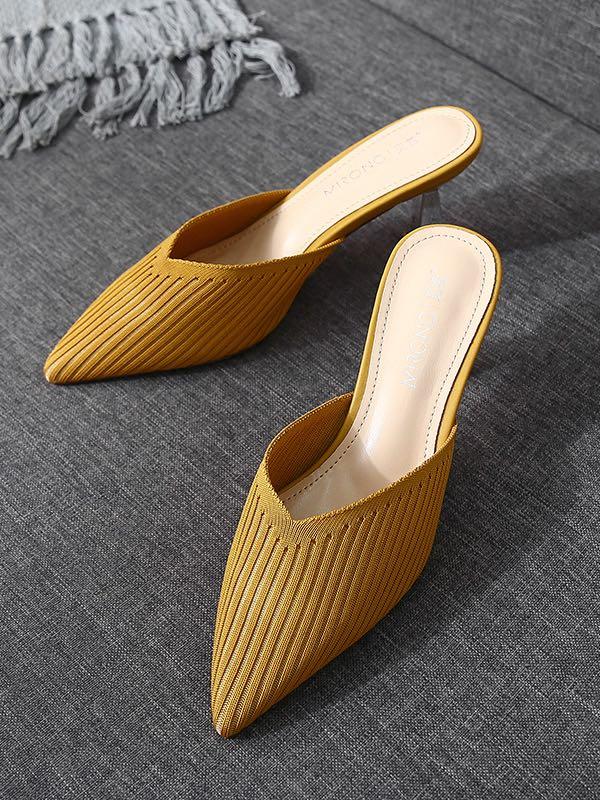 Women's Summer Chic Knit Slip-On Stiletto - LuckyFash™