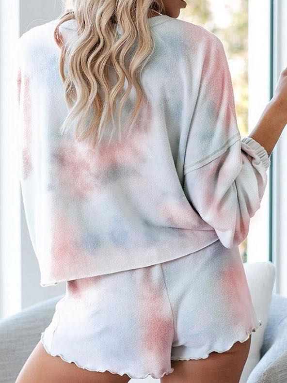 Women's Tie-dye Printed Long Sleeved Home Suit - LuckyFash™