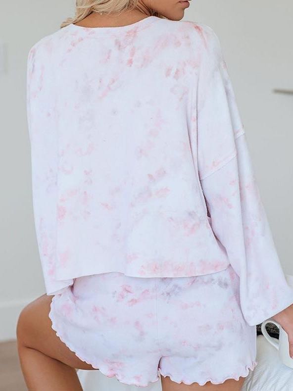 Women's Tie-dye Printed Long Sleeved Home Suit - LuckyFash™