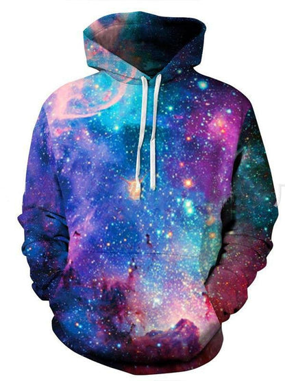 Winter 3D Colorful Digital Print Hoodie for Women