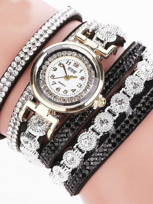 Women Quartz Watch Fashion Luxury Rhinestone Bracelet Watches Casual Ladies Quartz Watch Women Wristwatches Clock Relogio Feminino