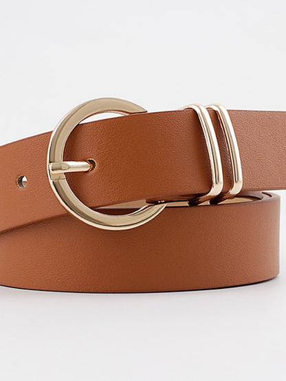 Women's Unisex Pu Buckle Belt Pu Leather Prong Buckle D-ring Casual Classic Party Daily Black Pink Brown Beige