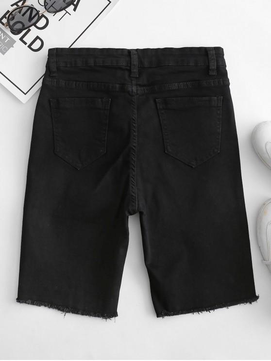 Y2K Pocket Skinny Frayed Denim Shorts - LuckyFash™