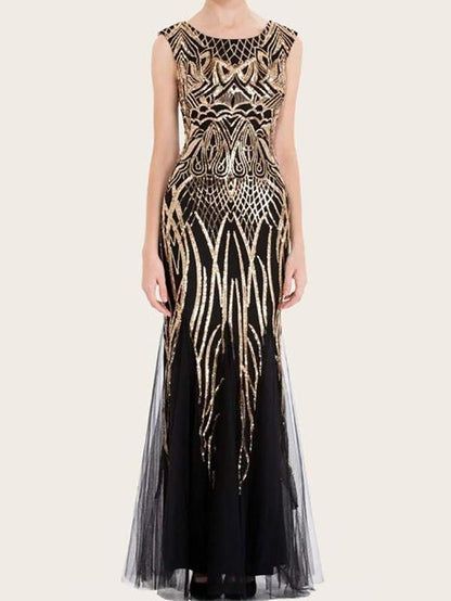 Zip Back Sequin Prom Dress for Women