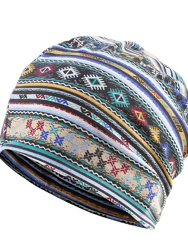 men's women's vintage floral beanie lightweight breathable skull cap slouchy thin beanie baggy hat for daily wear slouchy hip-hop soft running adult dwarf hats chemo cap - LuckyFash™