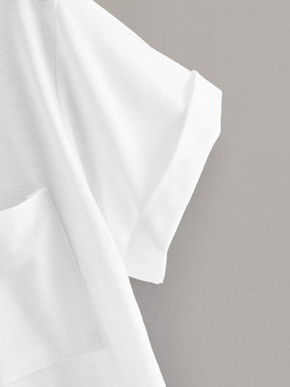 Plus Pocket Detail Curved Hem Tee