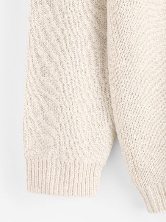 Raglan Sleeve Fair Isle Knit Sweater