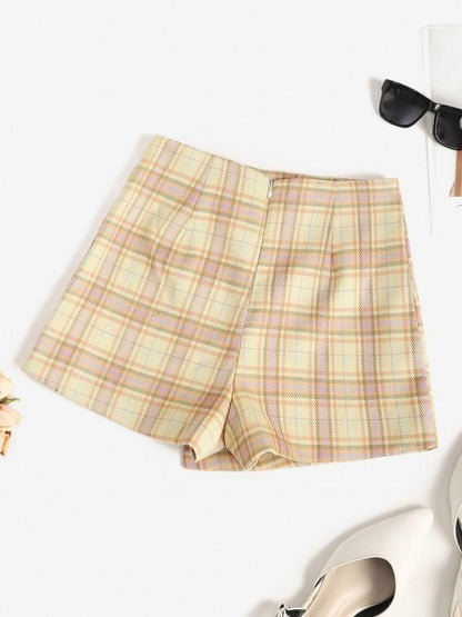 Plaid Overlap Shorts