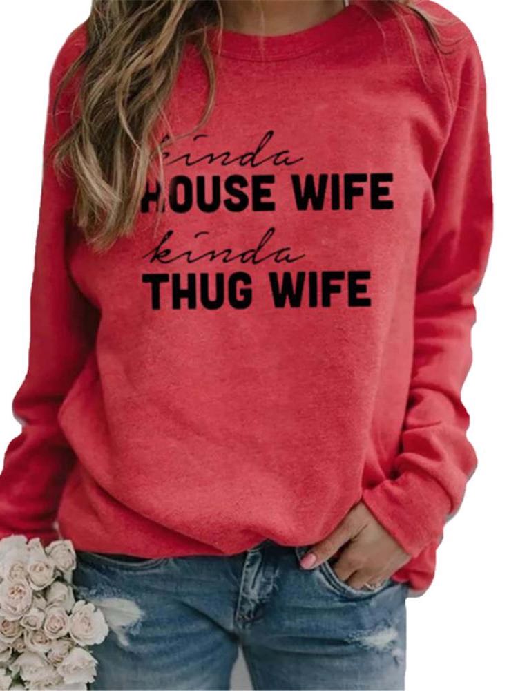 Thin fashionable monogram long-sleeved sweater