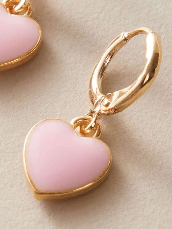 1pair Heart Drop Ear Cuff - INS | Online Fashion Free Shipping Clothing, Dresses, Tops, Shoes