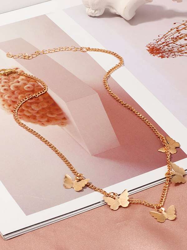 1pc Butterfly Charm Necklace - INS | Online Fashion Free Shipping Clothing, Dresses, Tops, Shoes