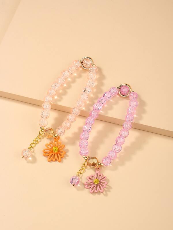 2pcs Flower Charm Beaded Bracelet - LuckyFash™