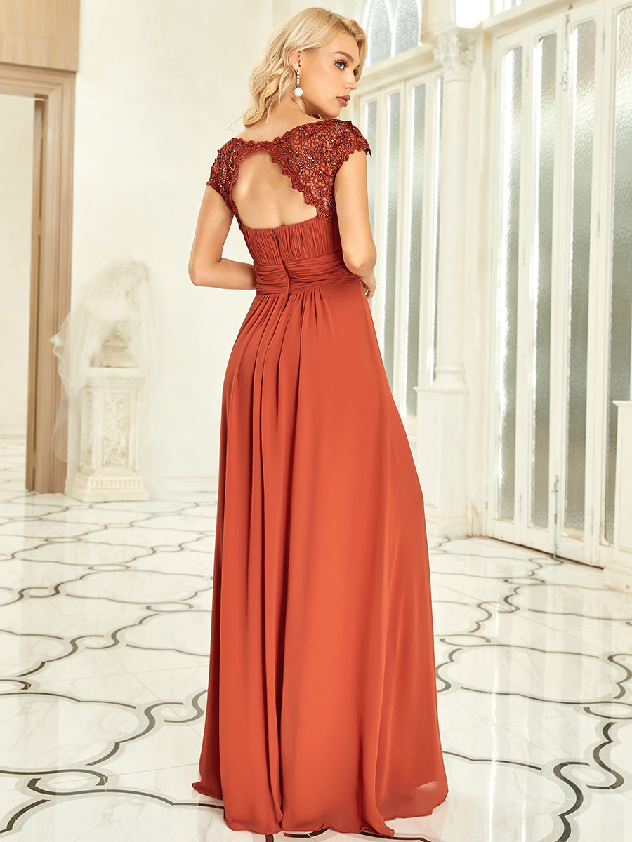 Bestsellers Wholesale Lacey Chiffon Evening Party Gowns