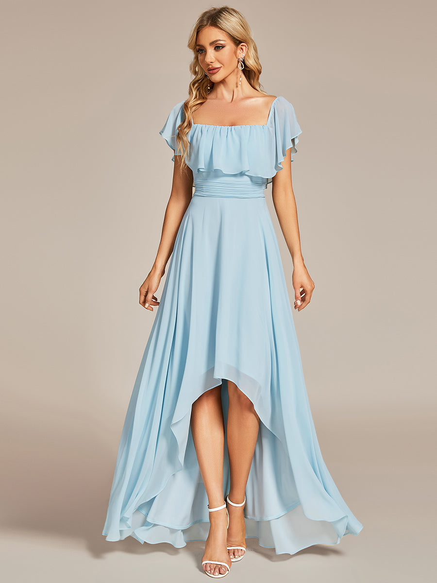Off Shoulder Chiffon Split Wholesale Bridesmaid Dresses