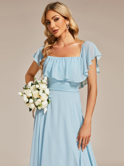 Off Shoulder Chiffon Split Wholesale Bridesmaid Dresses