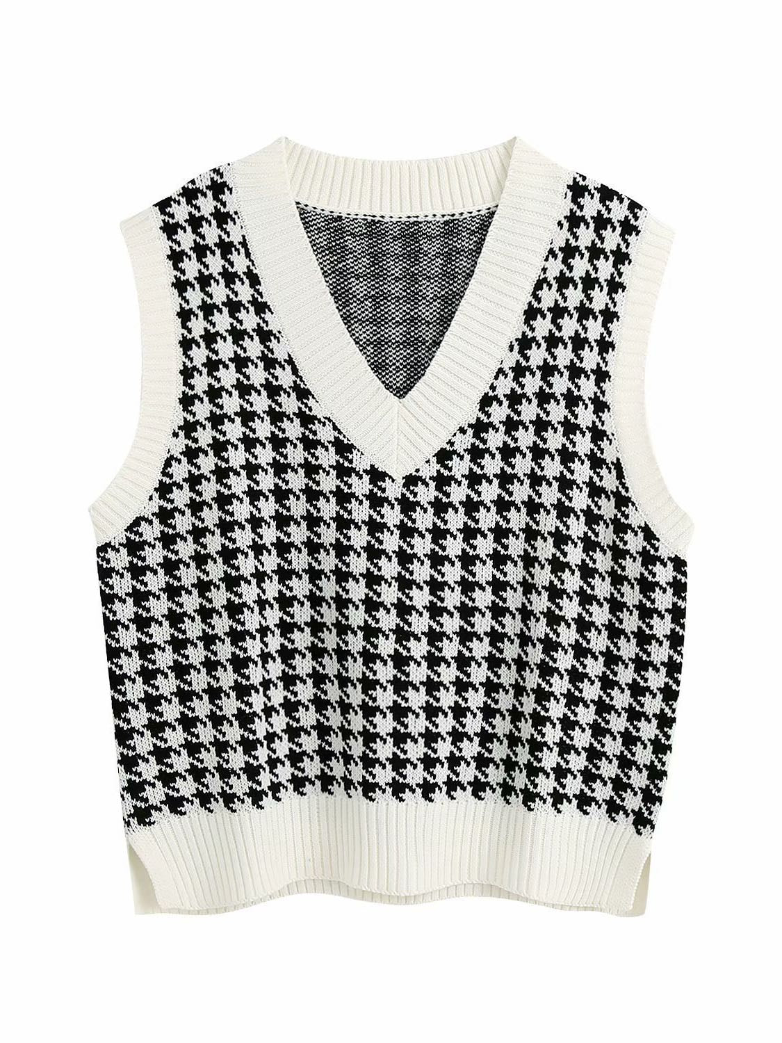 Age Reduction V-Neck Sleeveless Twist Knit Waistcoat Women - INS | Online Fashion Free Shipping Clothing, Dresses, Tops, Shoes