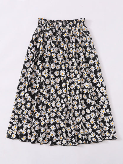 Allover Daisy Print Skirt - INS | Online Fashion Free Shipping Clothing, Dresses, Tops, Shoes