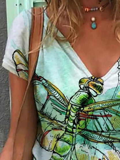 Animal Insect Fashion Print Loose T-shirt - T-shirts - INS | Online Fashion Free Shipping Clothing, Dresses, Tops, Shoes - 10-20 - 19/06/2021 - color-brown