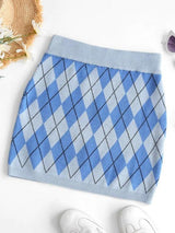 Argyle Knit Slinky Skirt - INS | Online Fashion Free Shipping Clothing, Dresses, Tops, Shoes