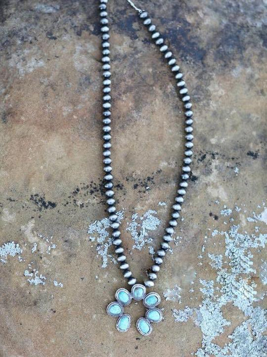 AUTHENTIC TURQUOISE STONE - RIVER ROLL NECKLACE - INS | Online Fashion Free Shipping Clothing, Dresses, Tops, Shoes