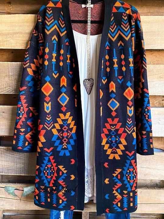 AZTEC DREAM CARDIGAN - BLACK/MULTI - INS | Online Fashion Free Shipping Clothing, Dresses, Tops, Shoes