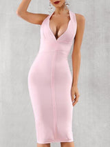 Backless Zip Back Bodycon Bandage Dress - Dresses - INS | Online Fashion Free Shipping Clothing, Dresses, Tops, Shoes - 02/05/2021 - Bodycon Dresses - Color_Pink