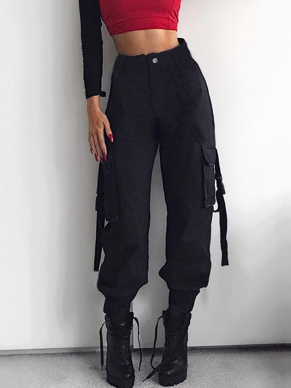 Bag Buckle Casual Pants Harem Pants Cargo Pants - Pants - INS | Online Fashion Free Shipping Clothing, Dresses, Tops, Shoes - 12/05/2021 - 120521 - Category_Pants