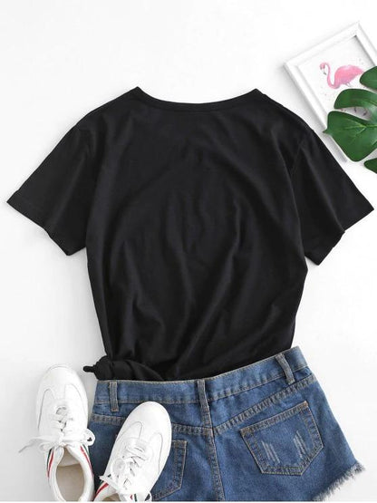 Basic Be The Light Graphic Cotton Tee - INS | Online Fashion Free Shipping Clothing, Dresses, Tops, Shoes