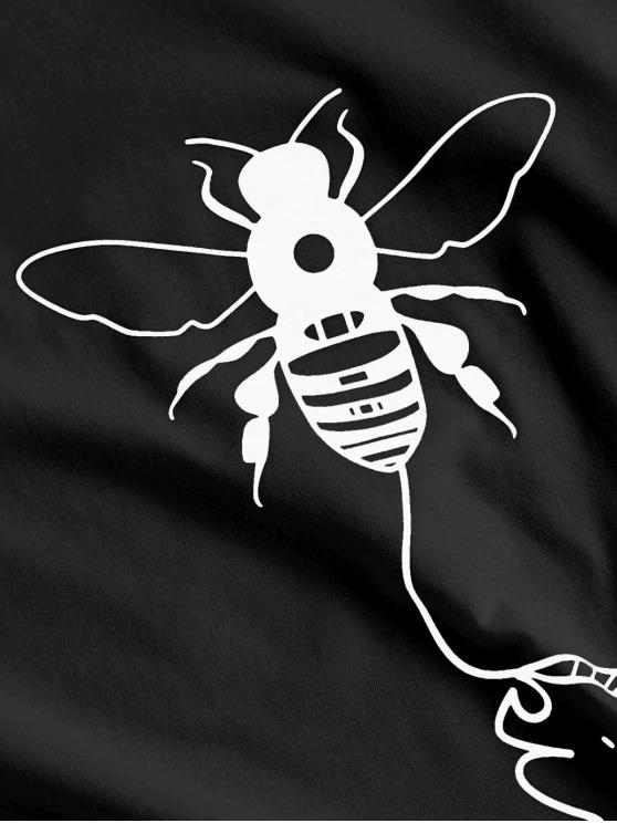 Basic Insect Graphic Tee - INS | Online Fashion Free Shipping Clothing, Dresses, Tops, Shoes