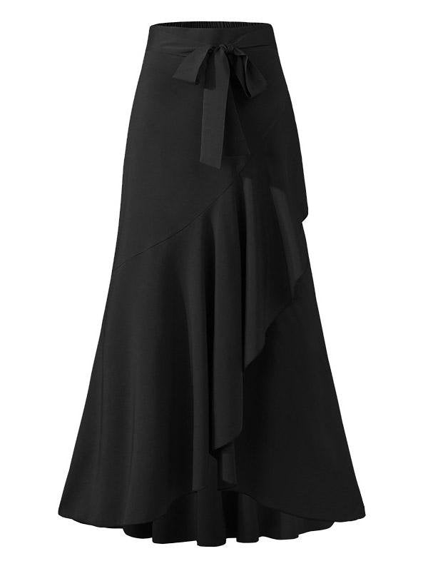 Belt Wrapped Hip Fishtail Skirt High Waist Irregular Skirt - Skirts - INS | Online Fashion Free Shipping Clothing, Dresses, Tops, Shoes - 20-30 - 23/07/2021 - Bottom