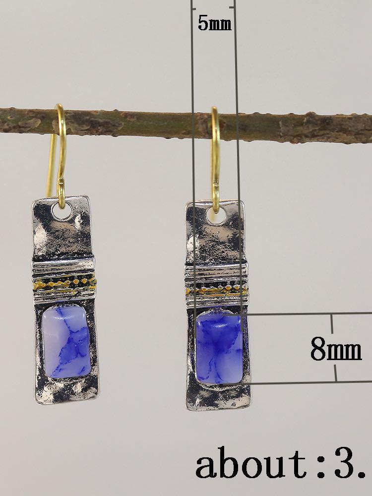Blue Alloy Earrings - INS | Online Fashion Free Shipping Clothing, Dresses, Tops, Shoes