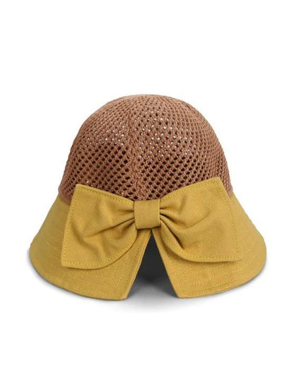 Bowknot Colorblock Bucket Hat - INS | Online Fashion Free Shipping Clothing, Dresses, Tops, Shoes